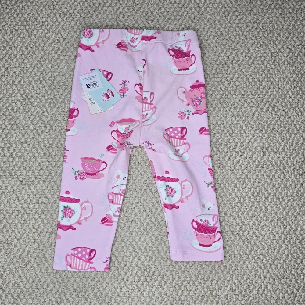 Gymboree Pink Tea Party Capri Leggings